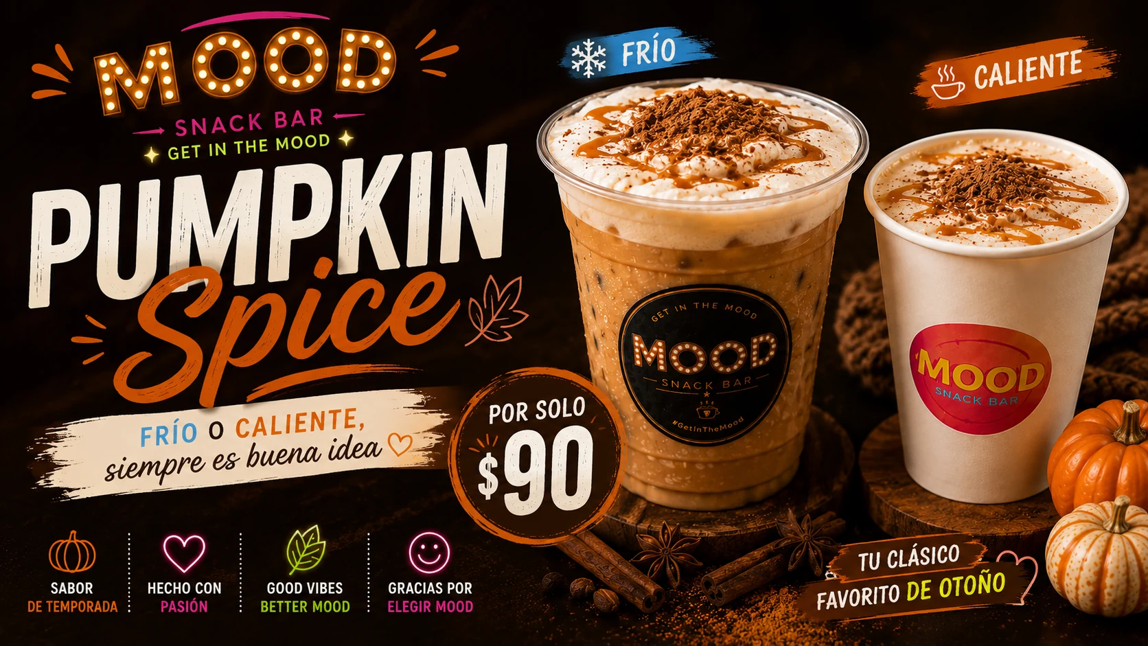 Pumpkin Spice MOOD frío y caliente